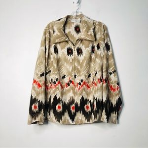 Chico’s Zenergy Neema southwest Aztec design jacket. G17